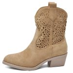 Stivali Stivaletti da Donna Camperos Texani Primaverili Estivi Traforati G678 G678 khaki / 36