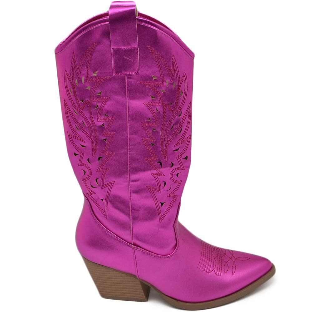 texani-estivi-230bhf.jpg Stivali donna camperos texani stile western forati estivi fucsia lucido tacco western 7 cm con zip laterale donna stivali Malu Shoes | MaluShoes - immagine 1