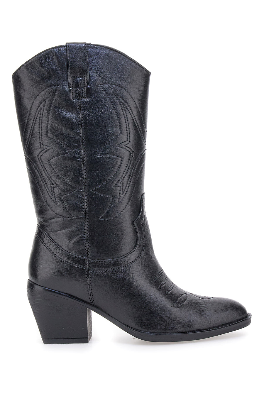 texani-neri-815nni.jpg Stivali texani neri in vera pelle con tacco largo PITTARELLO FOCUS KI5496 da Donna | Pittarello - immagine 1